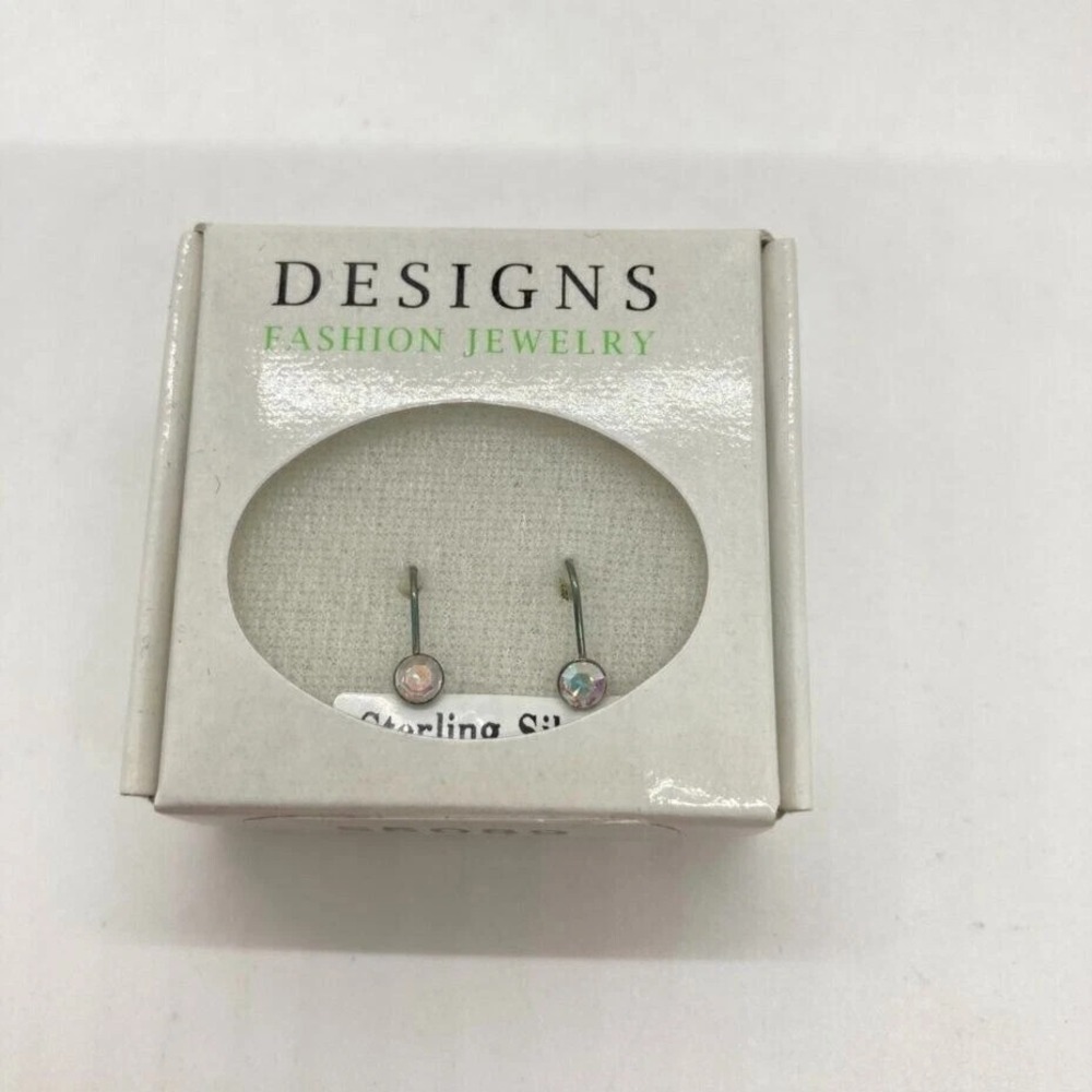 DESIGNS Sterling Silver‎ Crystal Drop Earrings S5089 Fashion Jewelry New
